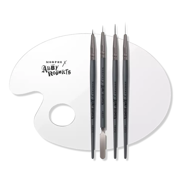 Morphe Morphe X Abby Roberts 5-Piece Artist's Detail Brush & Mixing Palette Set