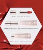 Fenty Beauty Icon The Fill Semi-Matte Refillable Lipstick in Grill Mast'r with silver case