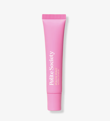 Polite Society Polite Pout Glossy Lip Balm in Pink Grapefruit