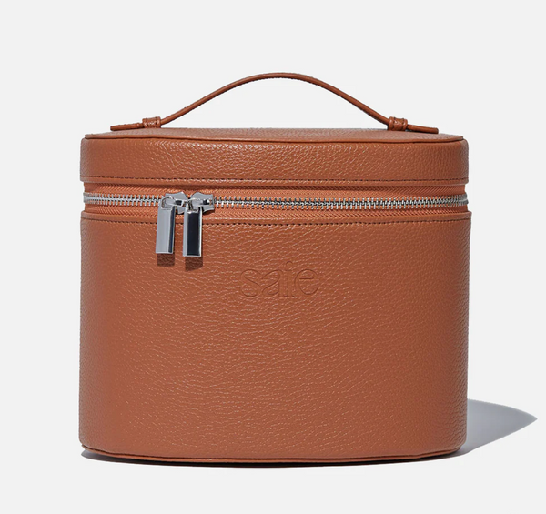 Saie The Vanity Case Original Train Case in Brown