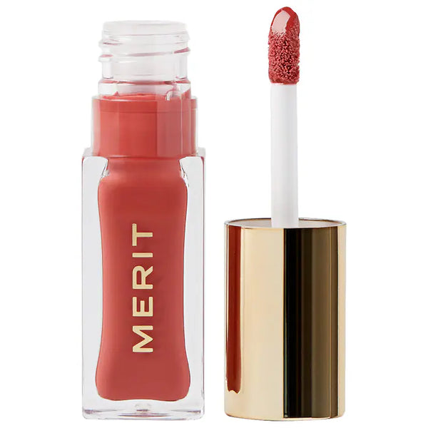 MERIT Shade Slick Classic Hydrating Tinted Lip Oil in Pink Beet