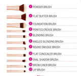 BH Cosmetics Metal Rose - 11 Piece Brush Set With Cosmetic Bag