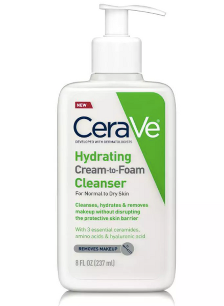 CeraVe  Hydrating Cream-to-Foam Cleanser 8 oz
